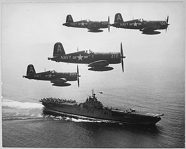 4 Corsairs with ship
